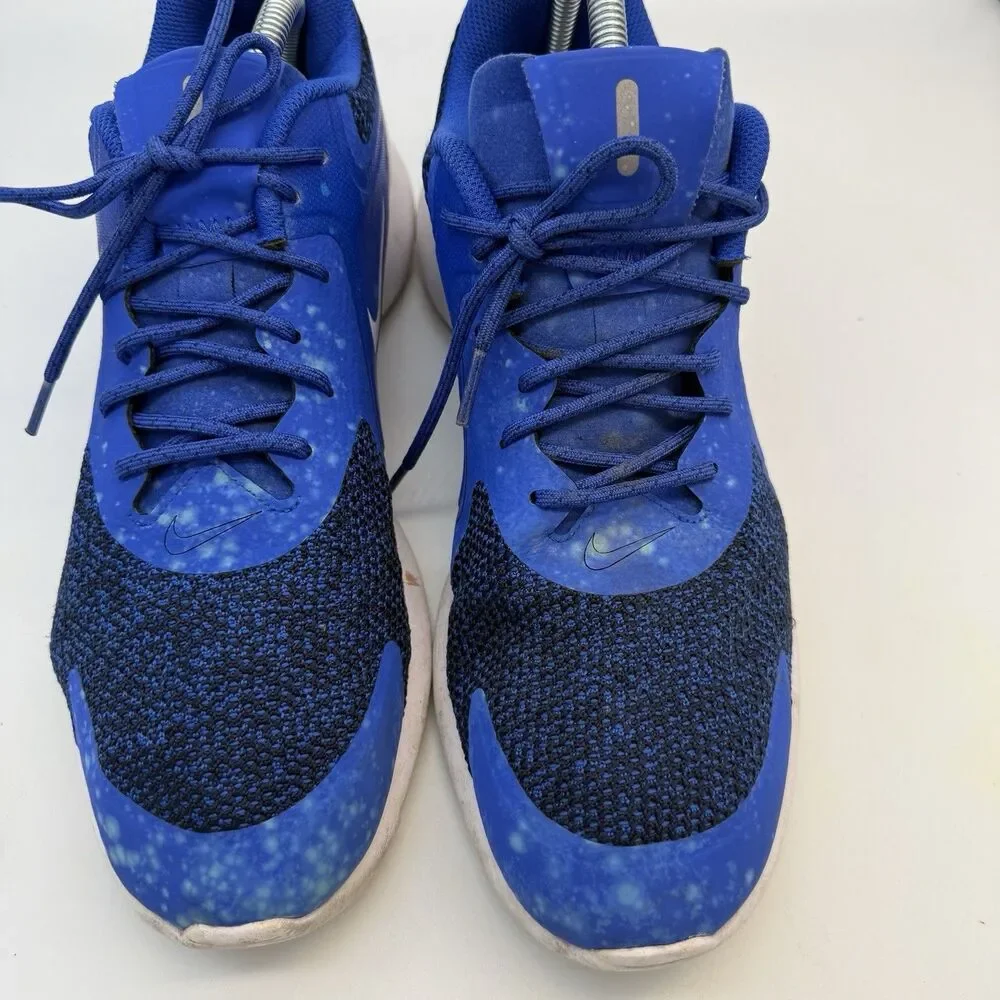 Nike Blue Running Shoes Men's Size 12 Mesh Sneakers - No Insoles, Bleach Stains